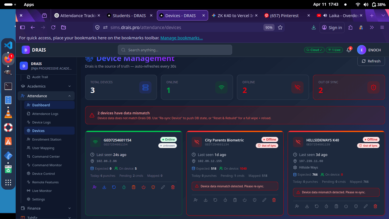Device Command Center